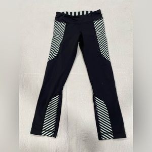 Lululemon Striped Capri Pants Pocket Legging Sz 4